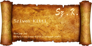 Szives Kitti névjegykártya